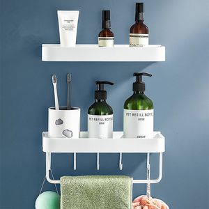 Prateleiras de banheiro tuqiu banheiro prateleira prateleira de chuveiro de banho de alumínio branco shampoo shampoo shampoo titular de canto de canto de parede montado na cozinha titular de armazenamento 230422
