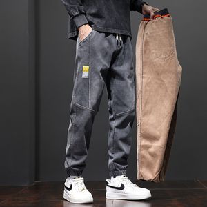 Spring Summer Cotton Fashion Men's Elastic Waist Baggy Cargo Casual Pants korean Style Bound Feet Harem Pants 220509