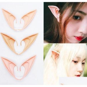 Maski imprezowe Elf Usze Halloween Fairy Cosplay Accessores Maska wampirów na lateks Soft Fałsz 10 cm i 12cm WX99344311161 Drop dostawa Hom Dhhmw