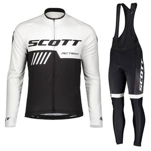 SCOTT Team cycling Jersey bib pants Suit men long sleeve mtb bicycle Outfits road bike clothing High Quality outdoor sportswear Y2256o