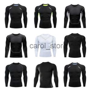 Men's T-Shirts Winter Men Long Sleeve Running Sports T Shirt Clothing Mens Thermal Muscle Bodybuilding Gym Compression Quick dry Tights Shirt J231121