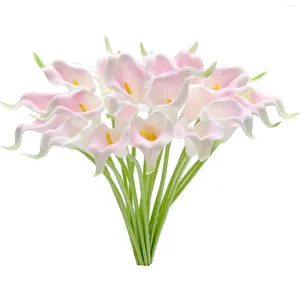 Kwiaty dekoracyjne 1PC Calla Artificial Lily Fake Flower Buquet na ślubne domowe dekorację