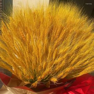 Decorative Flowers 50 Pcs Natural Wheat Ear Flower Dried For Christmas Decorations Home Artificial Wedding Decoration Pampa