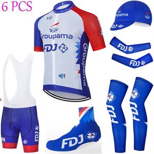 Conjunto completo equipe nova camisa de ciclismo fdj 20d shorts de bicicleta roupas esportivas ropa ciclismo verão secagem rápida pro ciclismo maillot bottoms wear2921