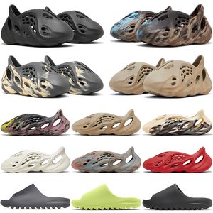 Heißverkaufte Designer-Hausschuhe für Herren und Damen, Einzelhandel, MX Cinder Onyx, Mineralblau, Outdoor-Sandalen, flache Schieber, reine Knochen, Mondgrau, Sport-Schieber