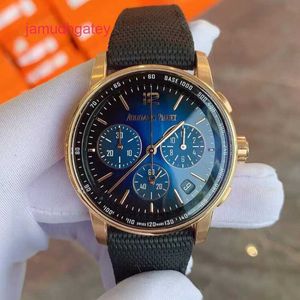Ap Swiss Luxury Watch Code 11.59 Series 26393or Rose Gold Smoked Blue Plate Men's Fashion Leisure Business Sports Chronograph Wristwatch