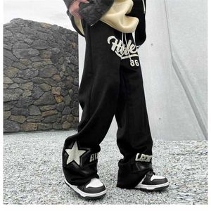 Herrenhosen Neue gerade Jogginghose Jogger Hose mit weitem Bein Y2k Herren Vintage Streetwear Lässige Cargohose Baggy Safari Style Hose Herren G230422