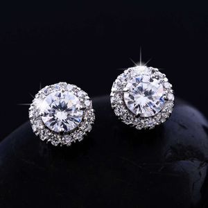 New Arrival Best Friends earrings designer for women 18K White Gold Plated Earings Big Diamond Earrings for Women White Zircon Earrings
