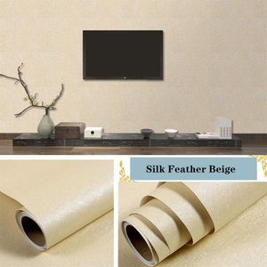 壁ステッカーリネンパターン厚い防水PVC自己接着壁紙インスタントステッカーベッドルームリビングルーム背景サイズ10m 4246r