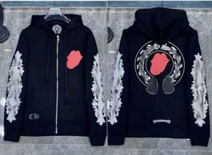 Designer hoody chrome mens hoodie klädkvinnor hjärthoodies ch cross blommor arm framtryckt hästsko ficka blixtlås jacks chromees hjärtan rockar fy1