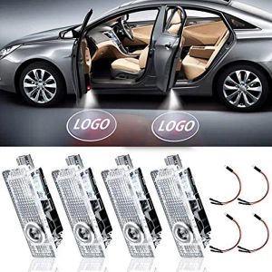 4pcs/lot LED araba kapısı ışık projektörü nezaket lazer karşılama logo ışıkları lambalar Audi BMW için Aksesuarlar