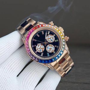 Mens Automatic Mechanical Waes 40mm Watchmm rostfritt stål Rem Guld Wristwa Ceramic Case Design Montre de Luxe Fashion Uppgraderad klocka