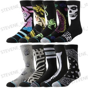 Skarpetki męskie Hip Hop Socks Men Socks Sport Scateboard Basketball Street Style Funny Socks T231122