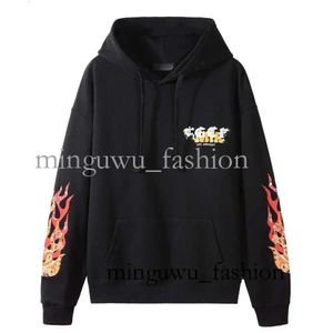 Designerkläder Mens Sweatshirts Amires Am Hoodies Amies Floral Small Fresh Pattern Print Terry Hoodie tröja för män Kvinnor mode 71 365