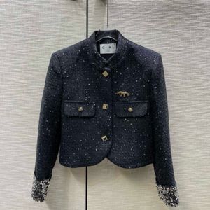 Kvinnors varumärke jacka cardigan våren toppklass designer modemärke ccc tweed coat överrock kvinnor julklapp