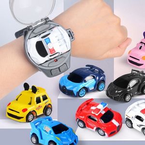 Barnens klockor Mini Watch Control Car Cute RC följer med din barngåva för pojkar på födelsedagen Christmaswatch Toy 87HD 230421