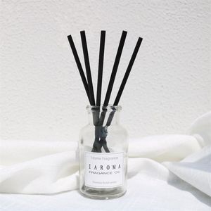 Good Factory 100st Lot 3mm 20cm Rattan Fragrance rökelse Black Fiber Reed Diffuser Replacement Refill Sticks Aromatic Stick250Z