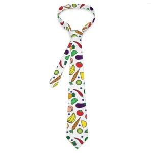 Yay bağları meyve ve sebzeler vejetaryen yaşam tarzı günlük aşınma parti boyun erkek klasik rahat kravat aksesuarları tasarım yakası