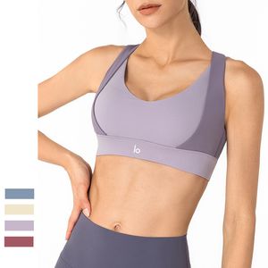 al Women Sports Bras Tops Cew Neck Fintness Tank Vest Skinfriendly Workout Breathble Crisscross Quick Dry Top Female DS123