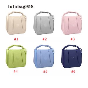 customized lulubag Pearl Hanging Toiletry Bag for Women Travel Makeup Bag Organizer Toiletries Bag for Travel Size Essentials Accessories Cosmetic purse