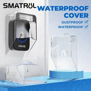 Outra organização de limpeza Capa à prova d'água para campainha sem fio Smart Door Bell Ring Chime Button Transparent Protector Home Outdoor 231122