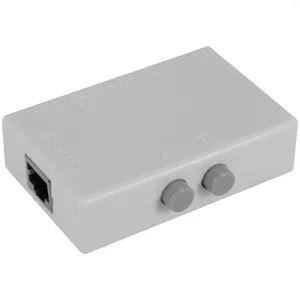 Computerkabel Mini 2 Port RJ45 RJ-45 Netzwerk-Switch Ethernet Box Switcher Dual Way Manual Sharing Adapter HUB