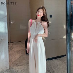 Women's Jumpsuits Rompers Jumpsuits Women Solid Elegant Sleeveless Summer Minimalist High Waist Casual Loose Stylish Korean Style All-match Chic Female 230422