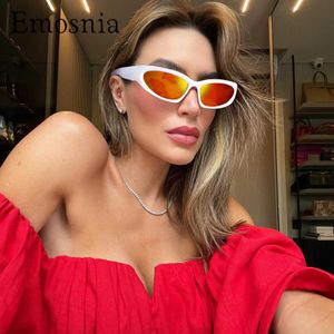 Sonnenbrille 2022 Trend Steampunk Sonnenbrille Goggle Frauen Männer Y2K Rosa Spiegel Shades Sonnenbrille Punk Brillen Weibliche Mode Brillen UV400 J230422