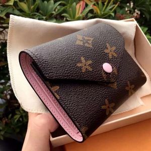 M41938 62742 VICTORINE PAGES med Box Multicolor Coin Purse Mini Kort plånböcker Fällbara nyckelmynt Korthållare Case Accessoires WA2902