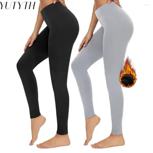 Leggings da donna Inverno Donna Shapewear Termico a vita alta Controllo della pancia Body Shaper Pantaloni da sci fitness sottili neri femminili