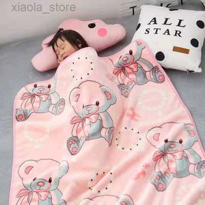 Blankets Swaddling spring summer newborn blanket kids lunch break single layer baby blanket kindergarten blanket office flannel cover