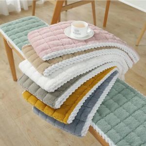 Pillow Soft Thickened Plush Long Strip Solid Wood Sofa Card Shoe Stool Home Decoration Various Size Winter Use