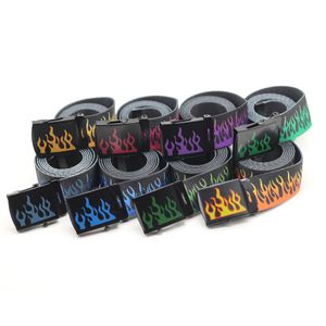 Hip Hop Personality Automatically Buckle Waistband Multicolor Unisex Vintage Cargo Pants Belts