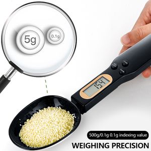 Narzędzia pomiarowe 500G01G Przenośna LCD Digital Kitchen Scale Mini Zwierzęta Zwierzęta Mierzenie Gram Elektroniczna łyżka łyżka Volumn Food Scale 230422