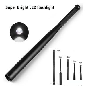 Taschenlampen Fackeln Super Bright LED Baseball Bat Cam Wasserdichte Aluminiumlegierung Taschenlampe für Notfall und5392608 Drop Lieferung Sport Ou Dhnze