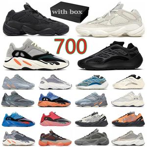 With box 500 Designer Running Shoes Mens Trainers Utility Black Blush Bone White Ash Grey Clay Salt Soft Alvah Azael Static Solid Grey sneakers