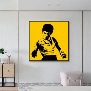 Bruce Lee Plakaty i nadruki gwiazda filmu Wall Art Płótna obrazy Streszczenie portretu obraz ścienny do sypialni Wystrój Palanku ścienne 326f