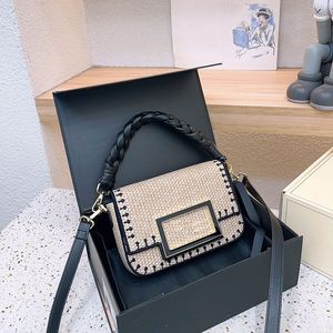 Designerskie torby crossbody torba na ramię luksusowe słomkowe torebki łańcuchy torby torebki damskie torby na plażę na plaży damskie torba portfel 2304222d