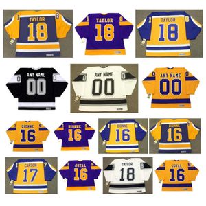 Los Kings MARCEL DIONNE CCM Retrocesso Hóquei Jersey Angeles DAVE TAYLOR JIMMY CARSON EDDIE JOYAL Amarelo Roxo Tamanho S-4XL raro