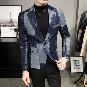 Ternos masculinos Blazers de alta qualidade Estilo Britânico Bonito Blazers Homens Roupas Simples Slim Fit Formal Wear Business Suit Jackets Casaco Masculino S-3XL 231122