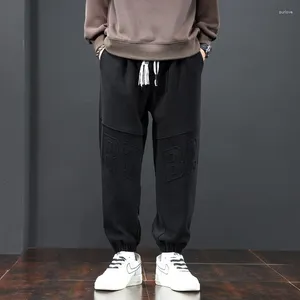 Men's Pants Spring Autumn Men Causal Loose Wide Leg Trousers Sweatpants Elastic Foot Fashion Streetwear Youth Male