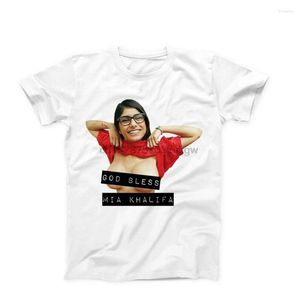 Męskie koszulki Mia Khalifa porno gwiazda zabawna męska żart koszulka urodzinowa koszulka wysokiej jakości koszulka wysokiej jakości