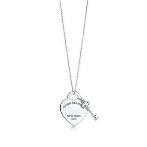 Pendant Necklaces Pendant Necklaces Fashion Please Return To New York Heart Key Necklace Original 925 Sier Love Charm Women Diy Jewelr Dh2Vw