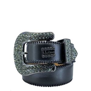 Bb Simon Belts Top Quality Luxury Designer Belt Designer Belt Belt Rhinestone Studded Western Leather Belt For Men Women Bling Waist Belts For Pants Jeans