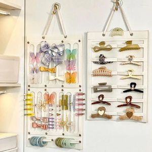 Jewelry Pouches Hanging Wall Mounted Hair Clips Organizer Felt Headband Holder Display Baby Bows Storage Bags For Women Girls Gifts