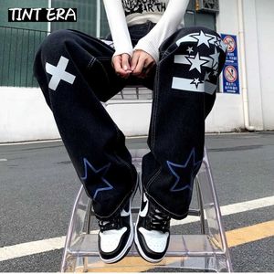 Męskie spodnie odcień era Y2K 2023 Star dżinsy Mężczyźni Bla Cargo Dżinsowe spodnie Męskie druk Darkwear Streetwear Hip Hop Graphic Loose Casual Pants G230422