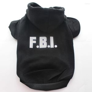 犬のアパレルスモールペットコートパーカーセーター猫子犬のジャケット「FBI」服秋/冬7サイズ4色