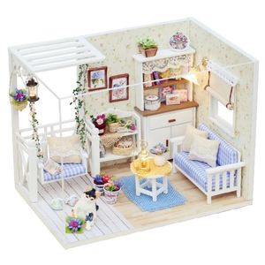 Arkitektur/DIY House Diy Dollhouse Kit Diy Housedollhouse Miniature Furniture Mini House Children's Toy Gift Diy Dollhouse Wood Toys for Girls 231122