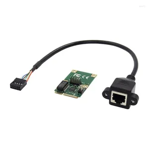 Computer Cables Mini PCI-E Gigabit Ethernet Card PCI-Express 10/100/1000Mbps Transmission Rate Dropship