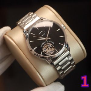 Männer Luxusdesigner Automatische mechanische Tourbillon Sekunden Uhr MENS Auto 3 Hände Edelstahl -Band Uhren P2